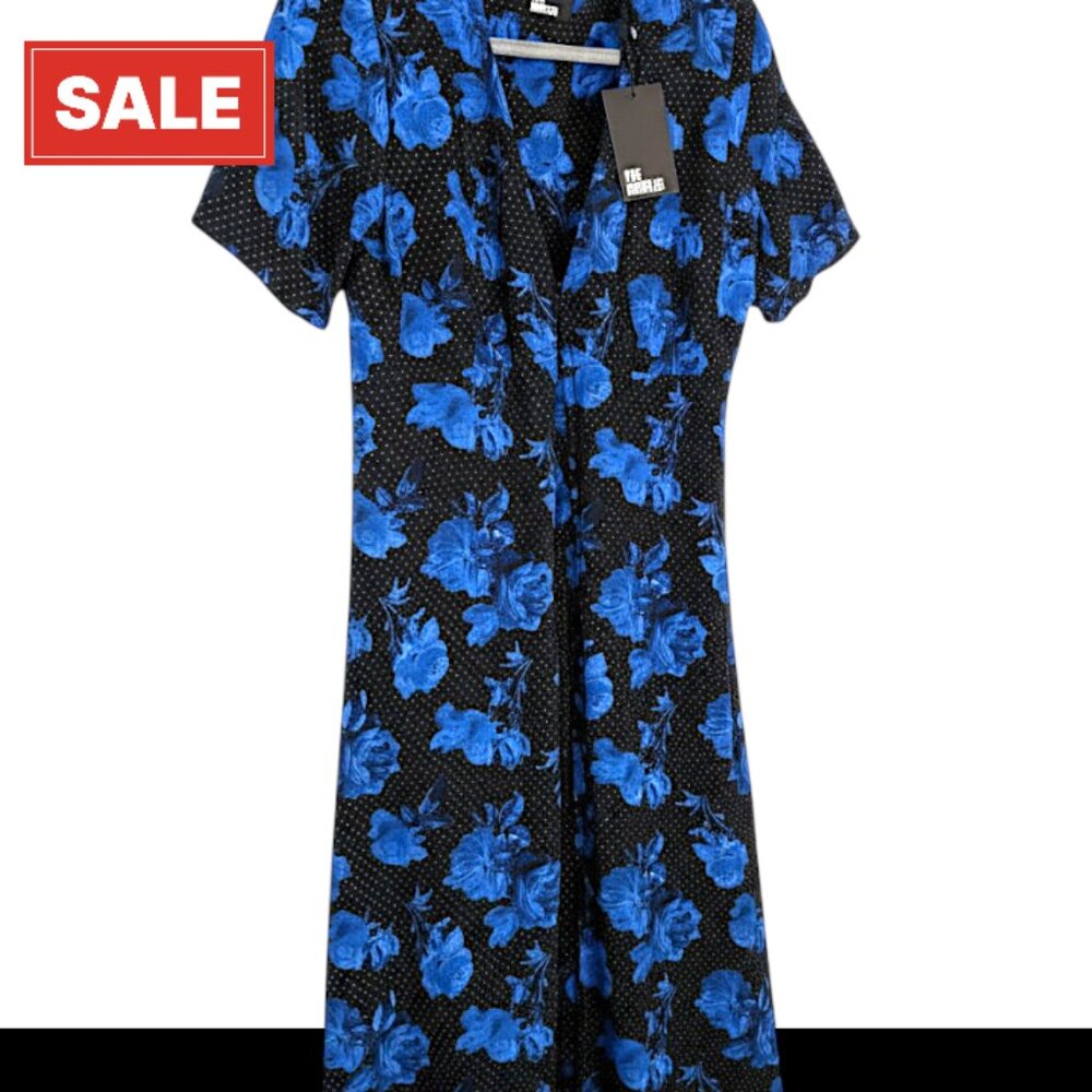 THE KOOPLES FRENCH DESIGNER SILK MIDI DRESS  Feminine & Flirty! sz 8-10